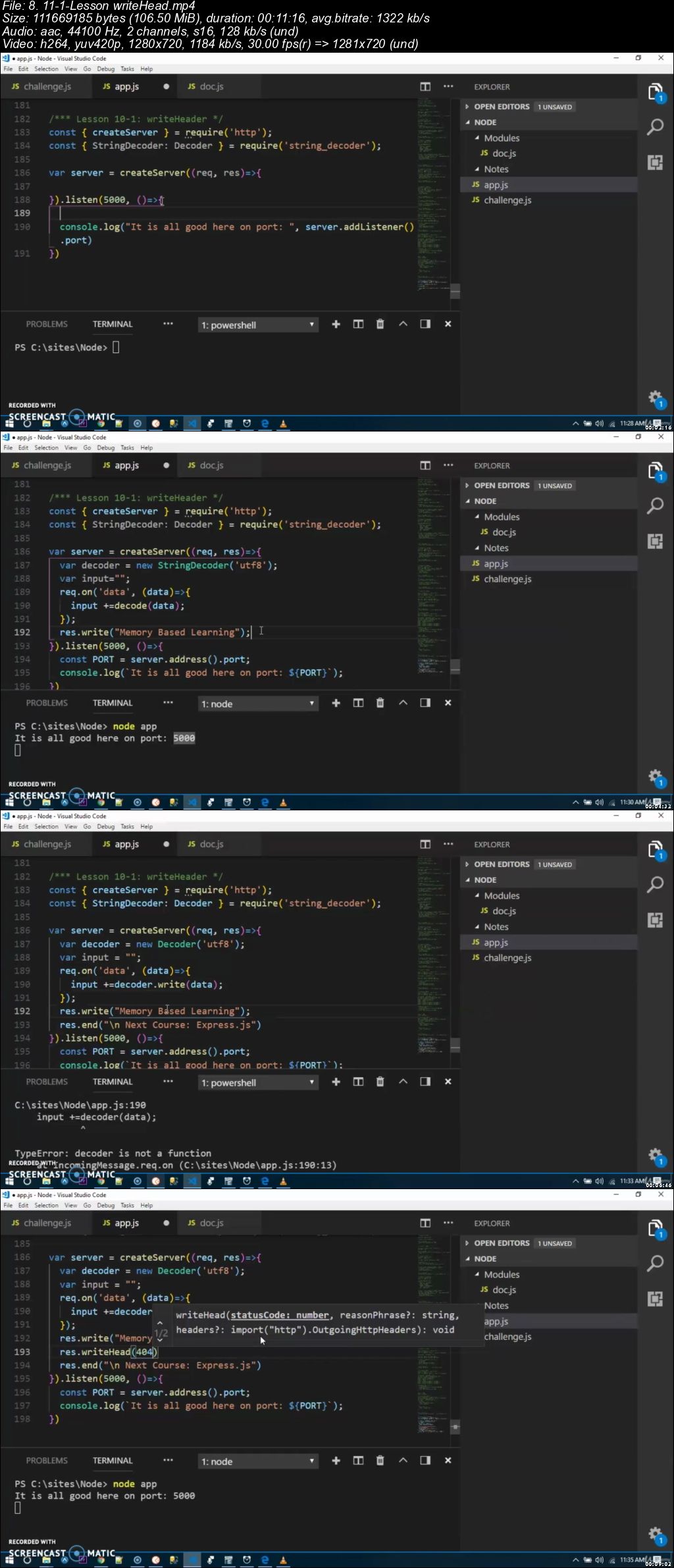  Memory Based Learning Bootcamp: Node.js (Updated)
