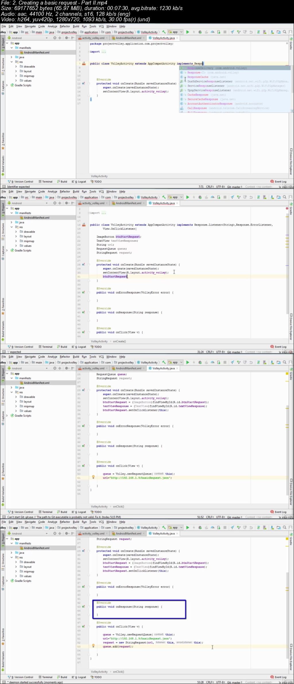  Learn Android Volley:Manipulating Databases Using PHP &MySQL 
