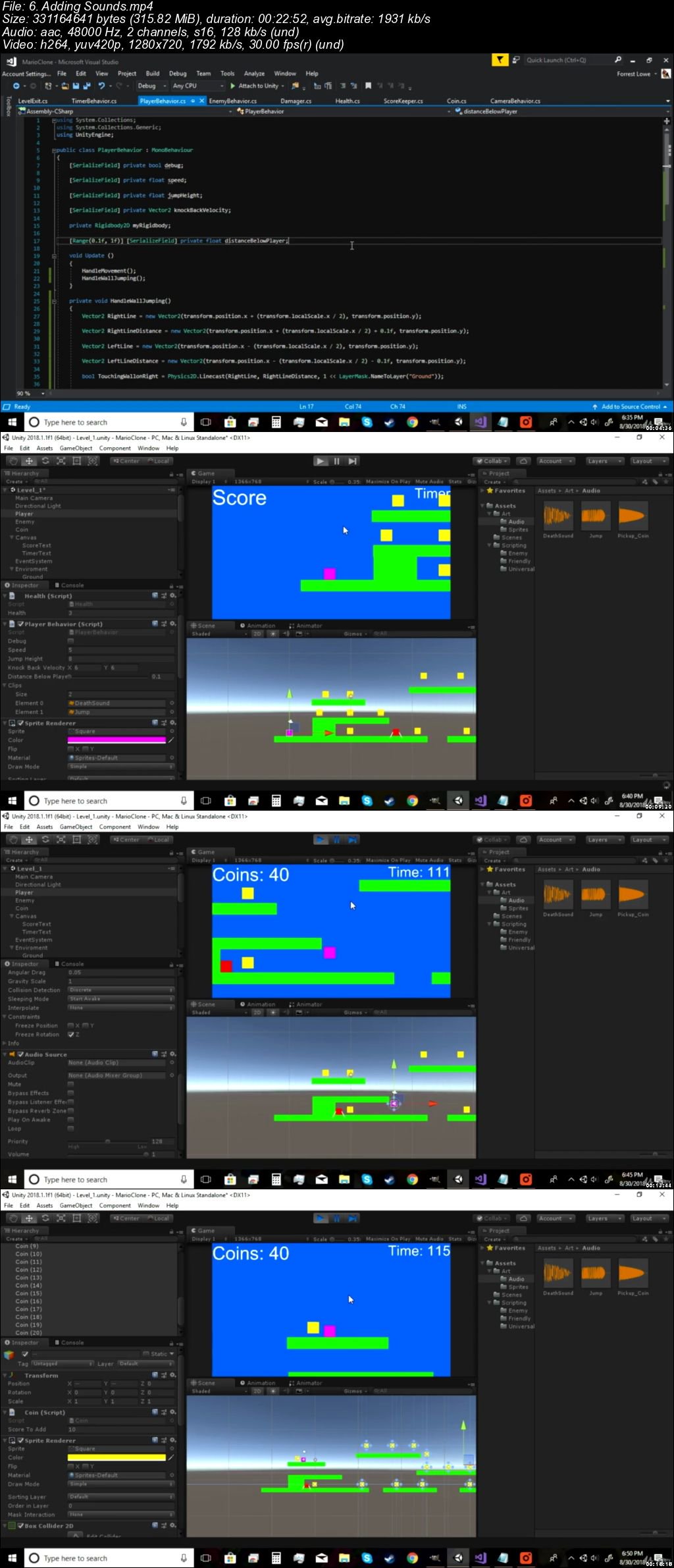 Making 2D games in unity