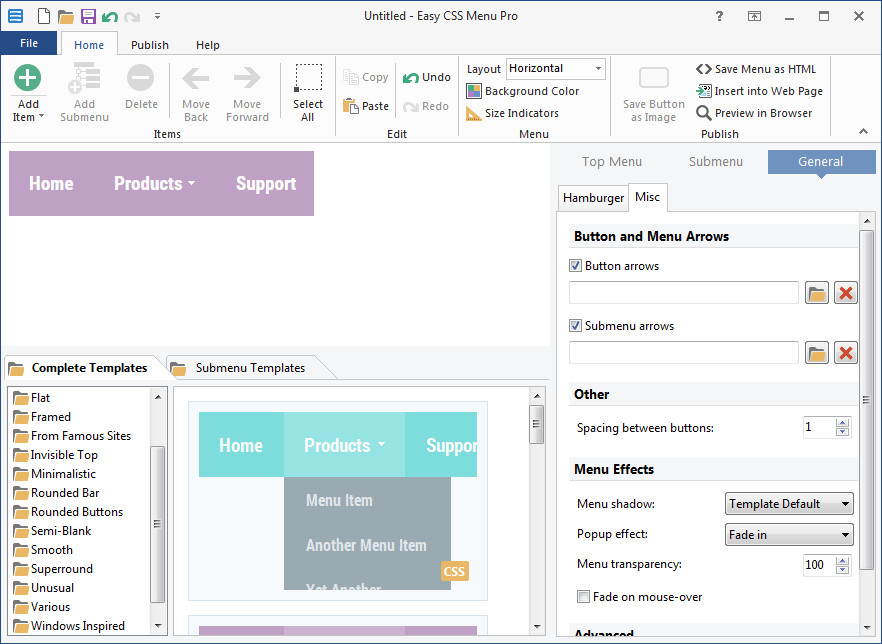 Blumentals Easy CSS Menu Professional / Personal 5.3.0.37 Multilingual