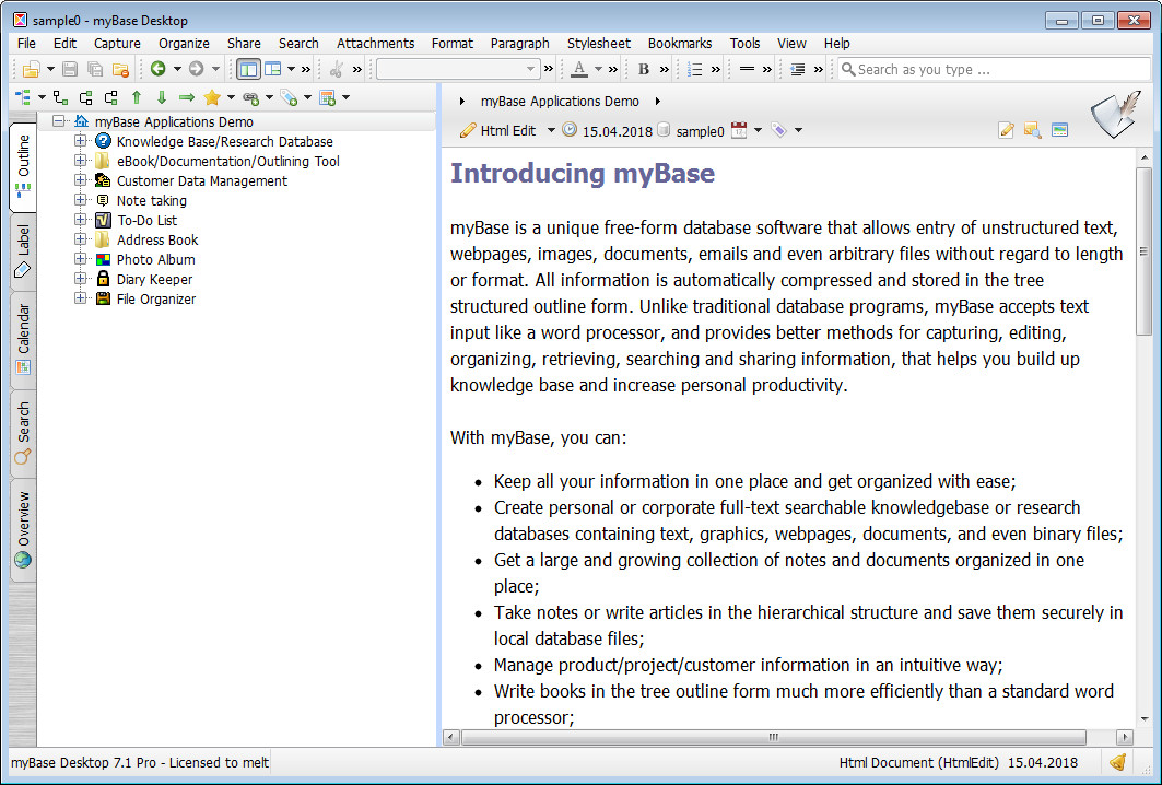 myBase Desktop 7.3 Pro
