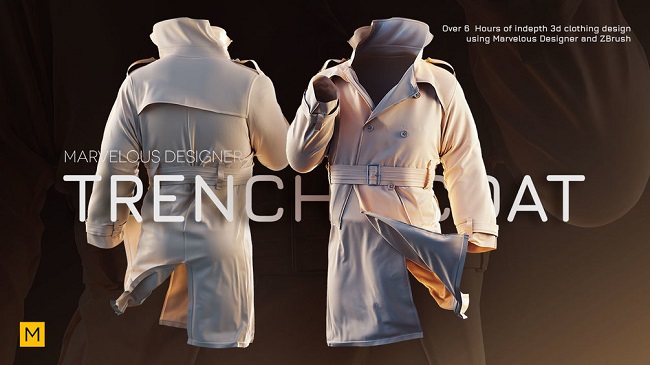 Gumroad – Creating a Trench coat using Marvelous Designer and ZBrush