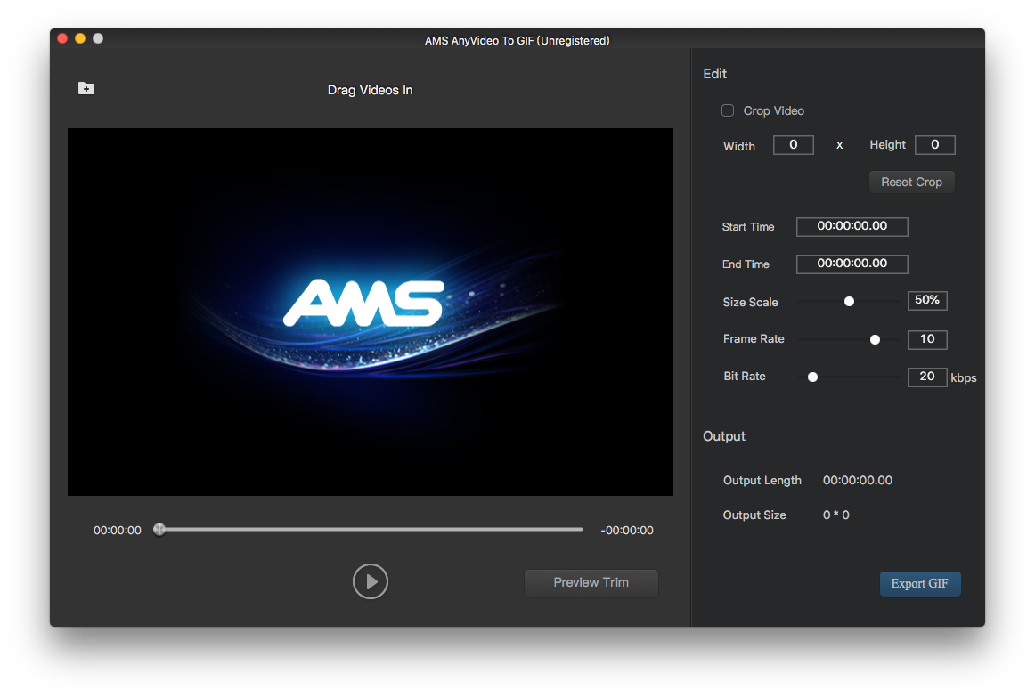 AMS Any Video To Gif 2.0.0 macOS