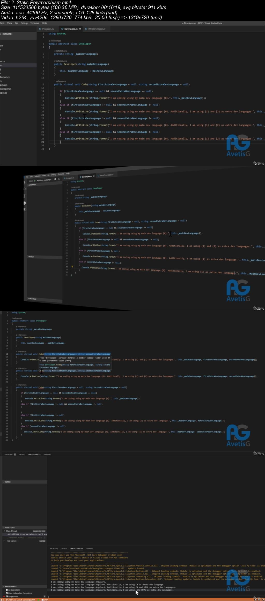 Beginner Object Oriented Programming in C# and .NET Core 