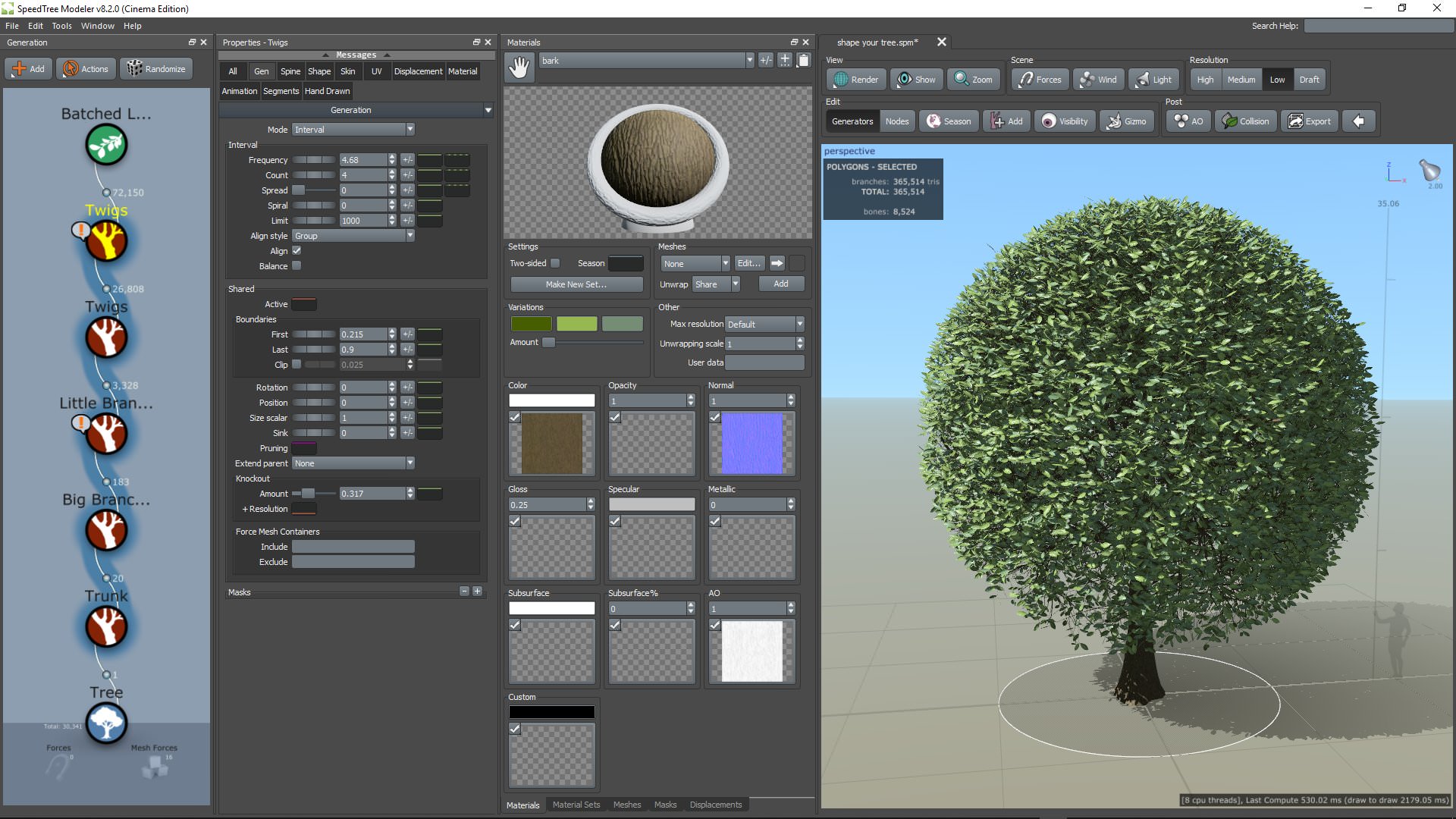 Skillshare – SpeedTree: fast modeling of detailed high quality trees for your artistic work and VFX