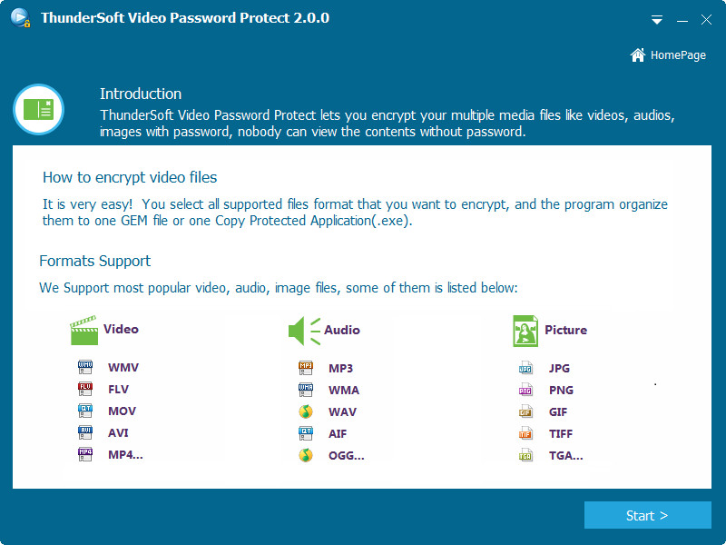 ThunderSoft Video Password Protect 2.0.0