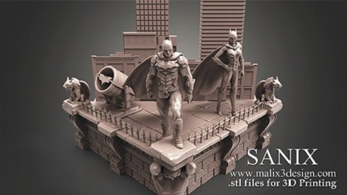 Cubebrush – Aquaman and Batman Diorama 3D Printable