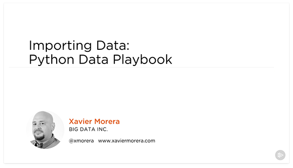 Importing Data: Python Data Playbook