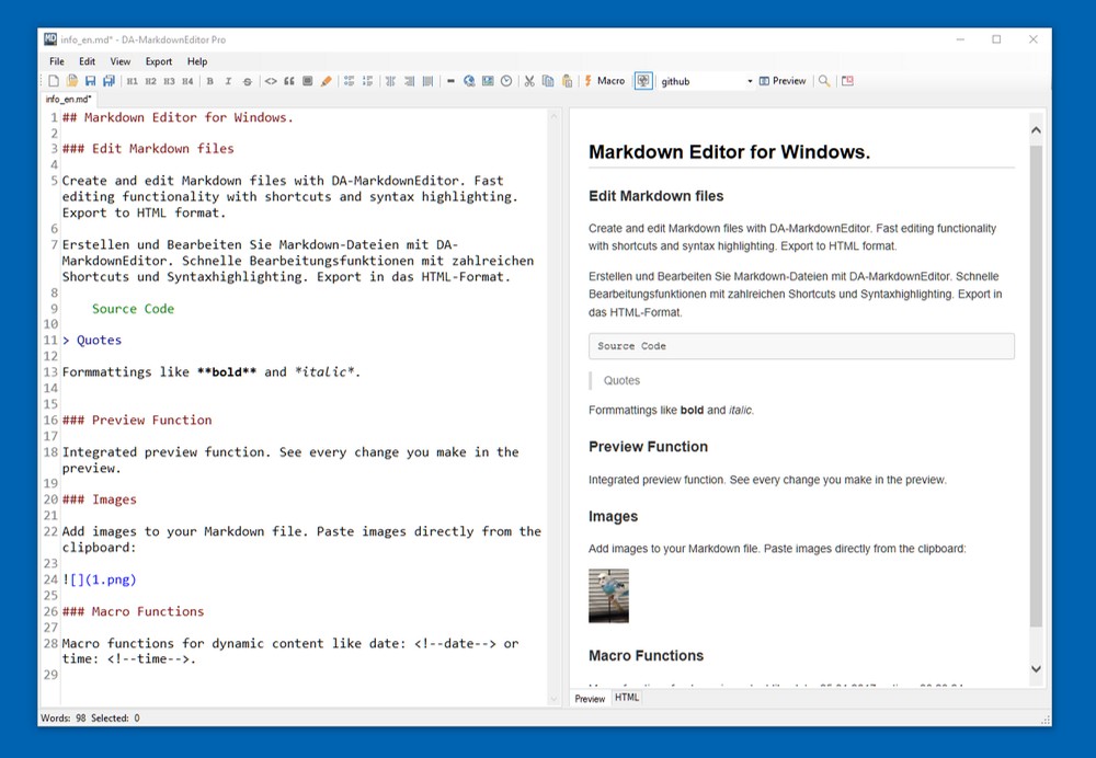 DA-Software MarkdownEditor Pro 1.2.0