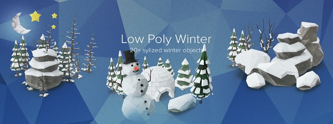 PixelSquid – Low Poly Winter Collection