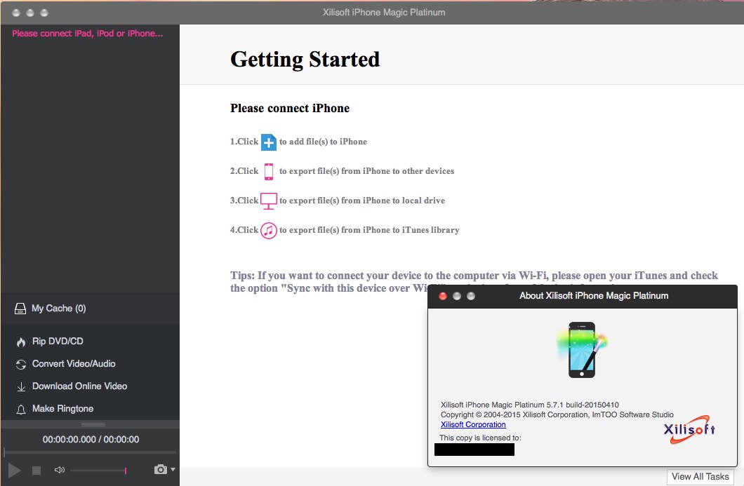 Xilisoft iPhone Magic for Mac 5.7.1 buld 20150410 Multilangual Mac OS X