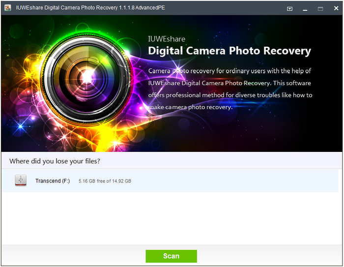 IUWEshare Digital Camera Photo Recovery 1.1.1.8 Unlimited / AdvancedPE