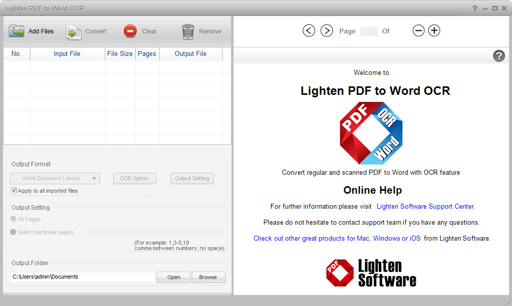 Lighten PDF to Word OCR 6.0.0 Multilingual + Portable