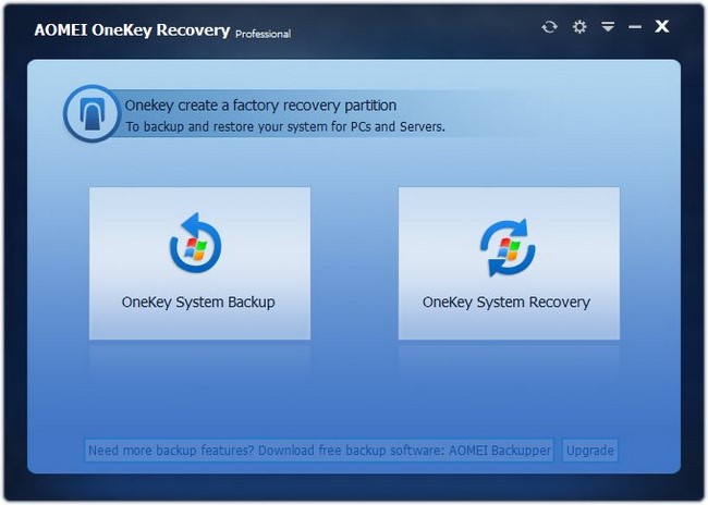 AOMEI OneKey Recovery Professional Edition 1.6.1