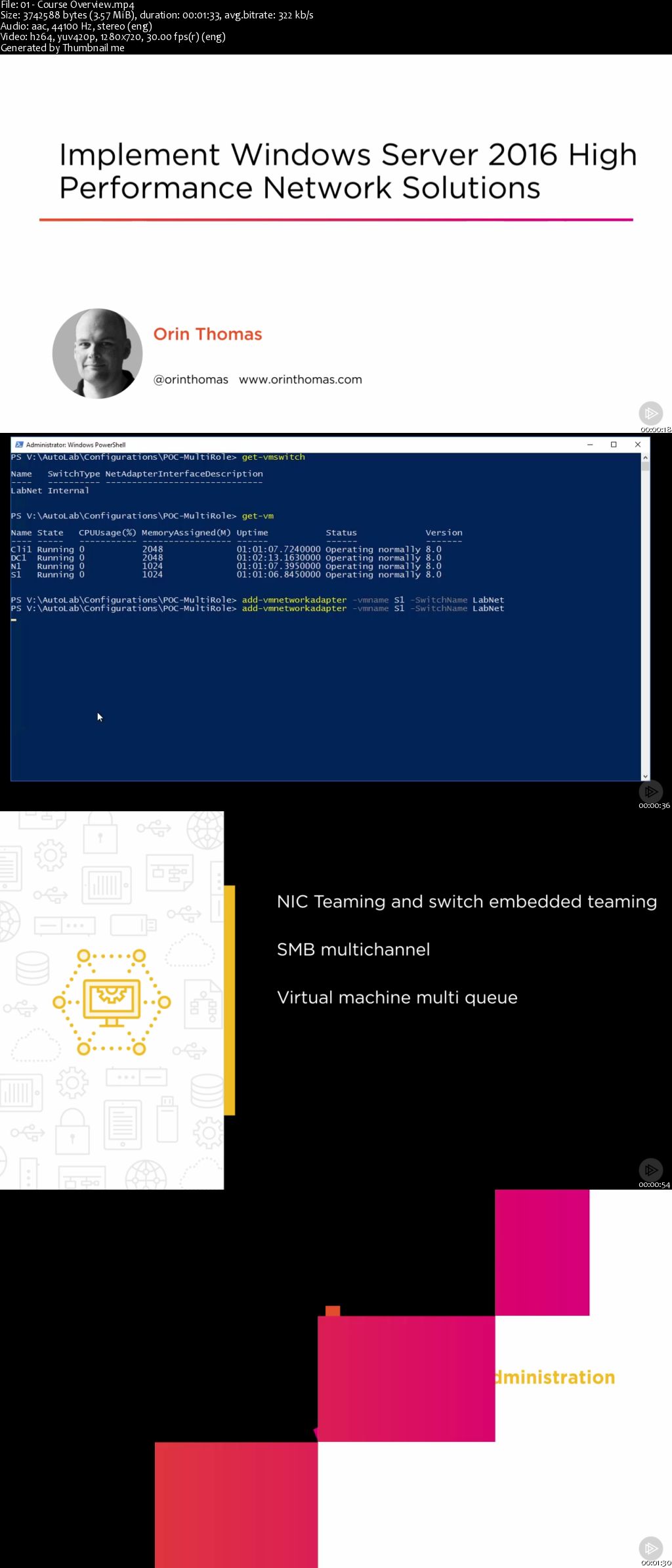 Implement Windows Server 2016 High Performance Network Solutions