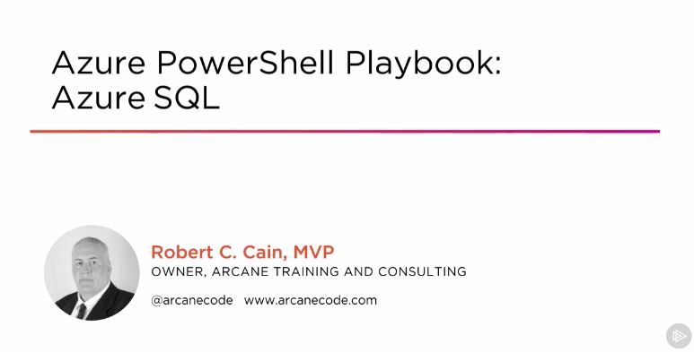 Azure PowerShell Playbook: Azure SQL