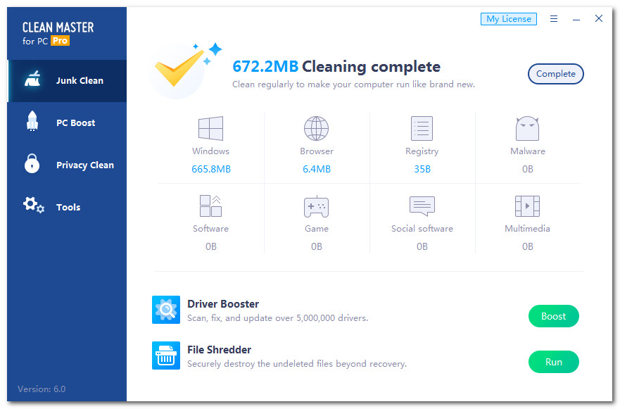 Clean Master for PC Pro 6.0