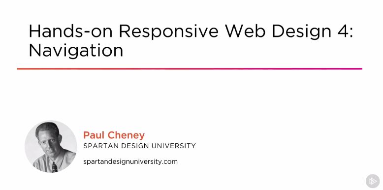 Hands-on Responsive Web Design 4: Navigation