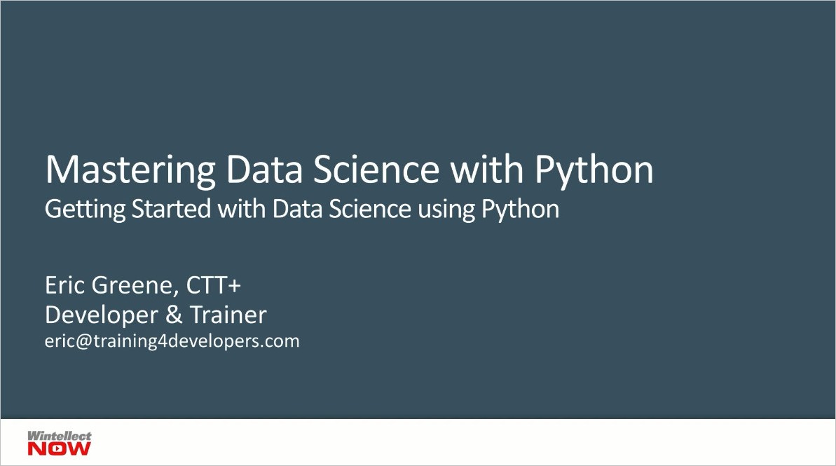 Getting Started with Data Science using Python