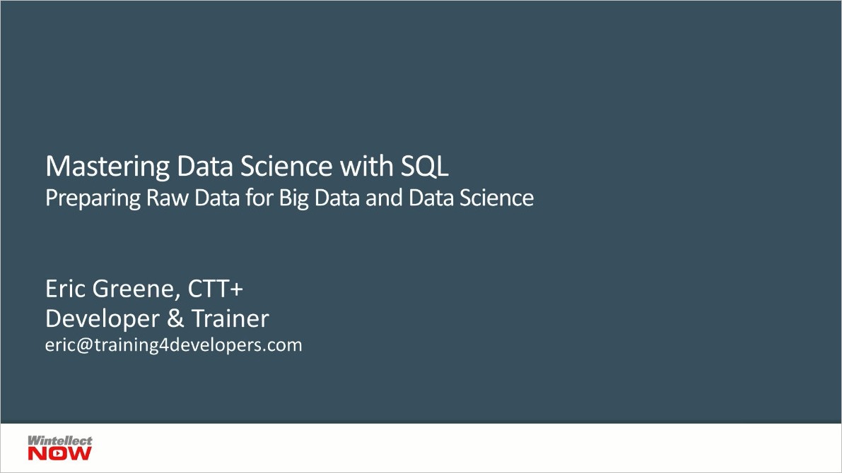 Preparing Raw Data for Big Data and Data Science
