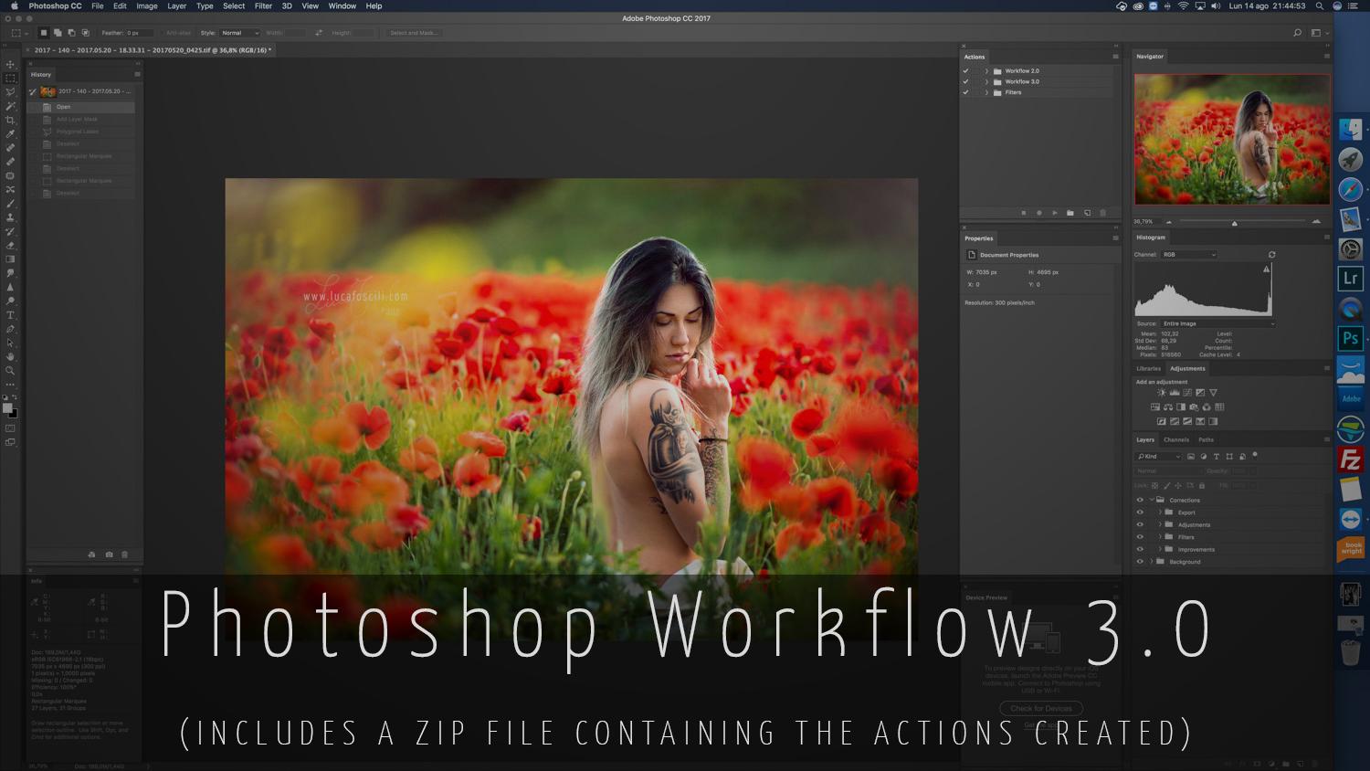 Complete Photoshop workflow for portrait photography: version 3.0 (PS actions included)