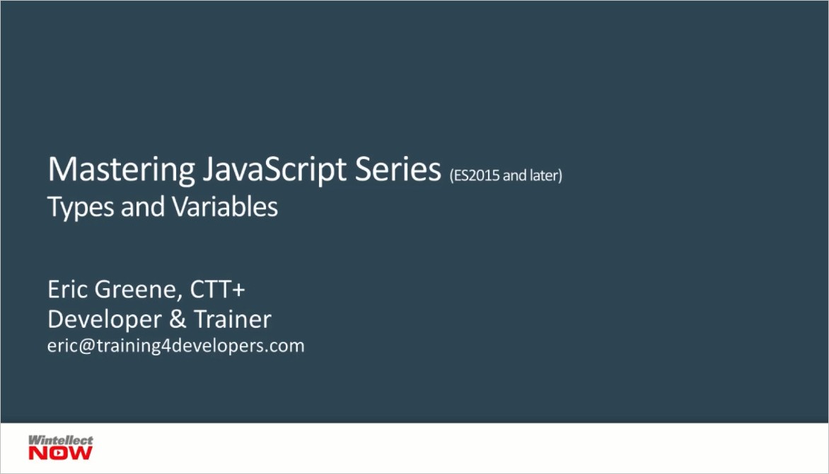 JavaScript Types and Variables