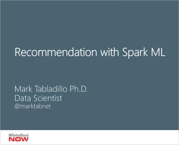 Recommendation with Spark ML