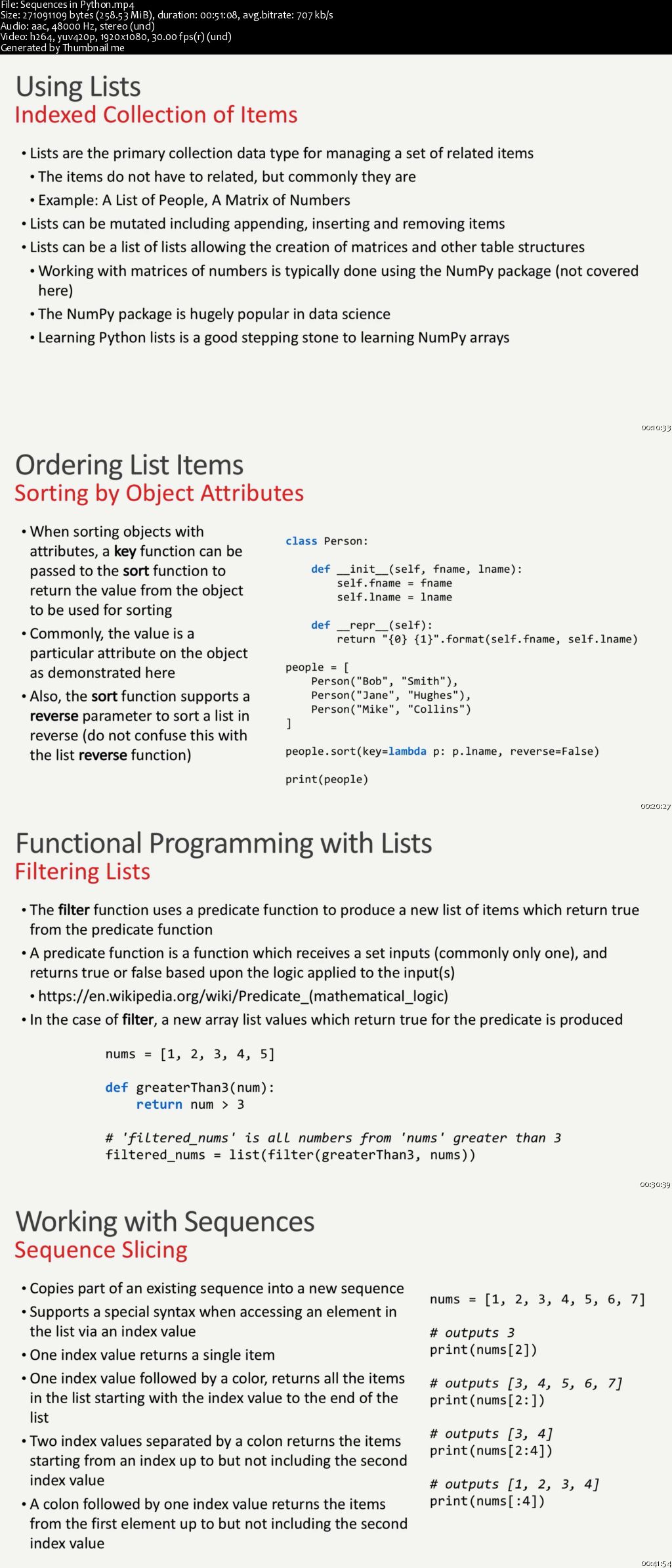 Sequences in Python