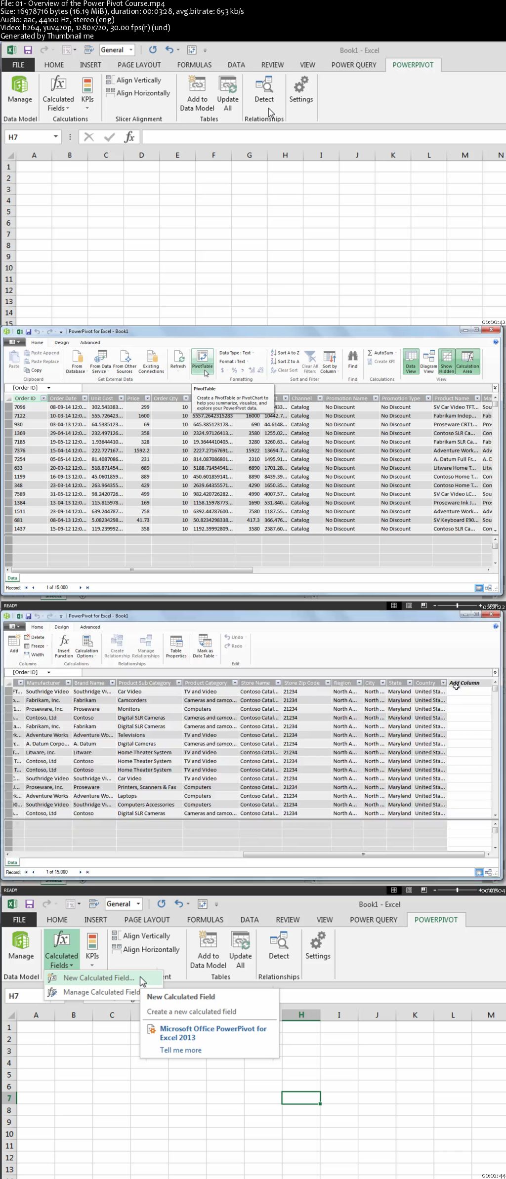 Data Modelling and Analysis with Excel Power Pivot