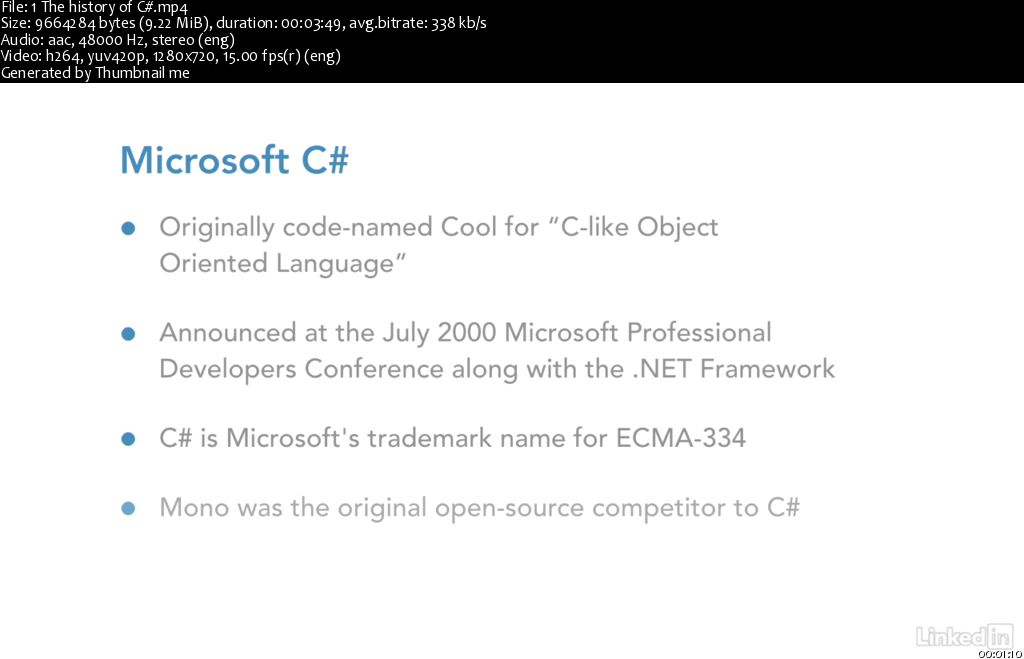 C# Essential Training: 1 Syntax and Object Oriented Programming
