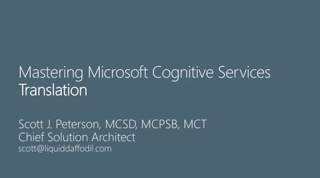Microsoft Cognitive Services: Translation APIs