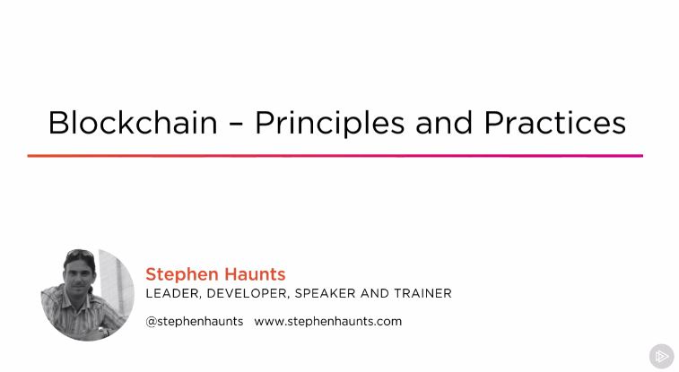 Blockchain – Principles and Practices