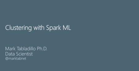 Clustering with Spark ML