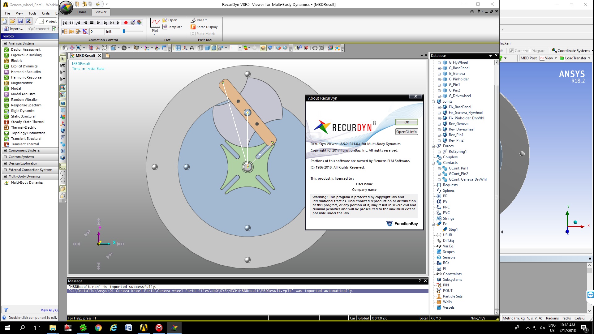 FunctionBay Multi-Body Dynamics for ANSYS 18.2