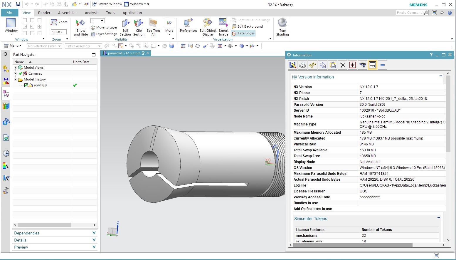 Siemens PLM NX 12.0.1 (NX 12.0 MR1)