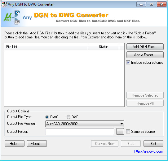 Any DGN to DWG Converter 2018.0