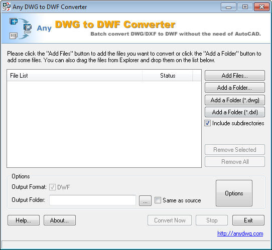 Any DWG to DWF Converter 2018.0