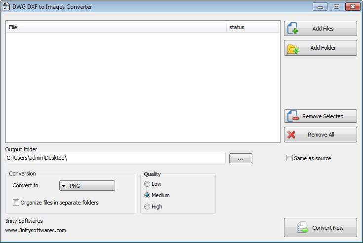 3nity DWG DXF to Images Converter 1.0