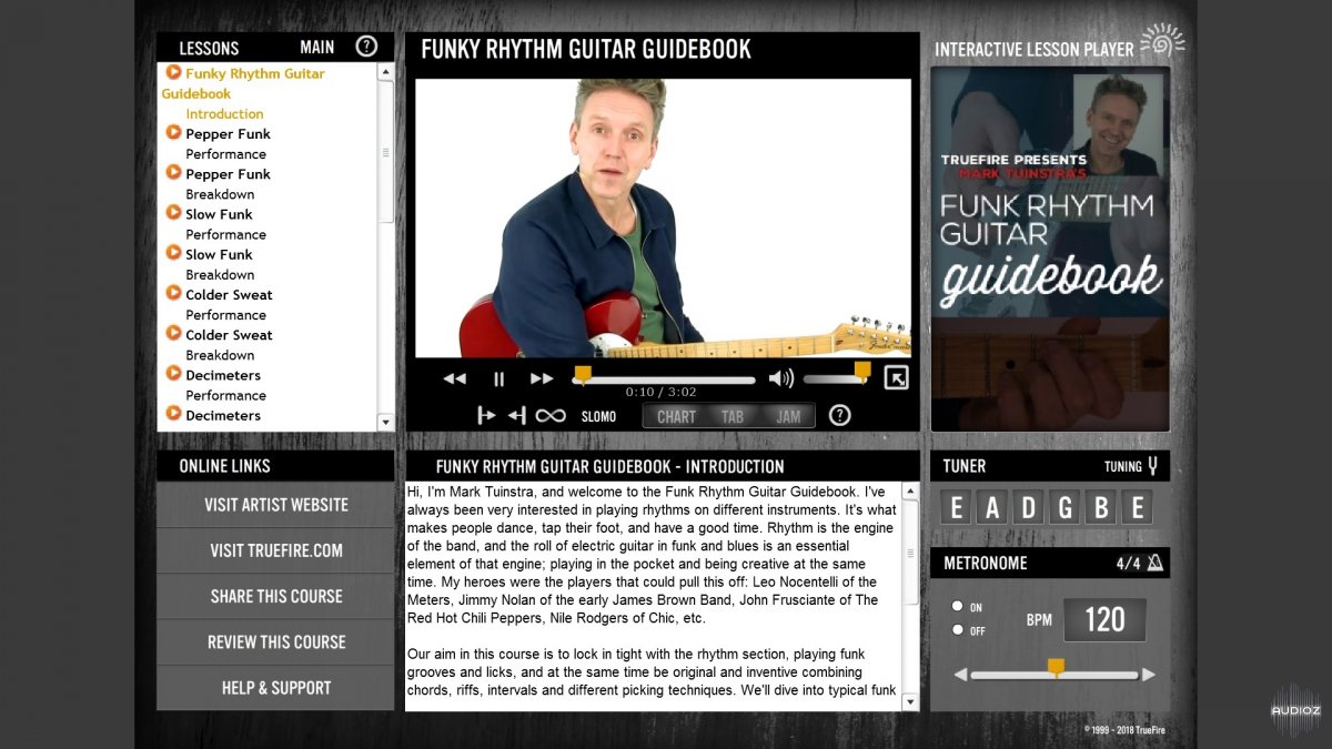 Truefire - Mark Tuinstra's Funk Rhythm Guitar Guidebook (2018) screenshot