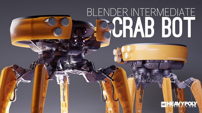 Gumroad – Blender Intermediate: Crab Bot by Vaughan Ling