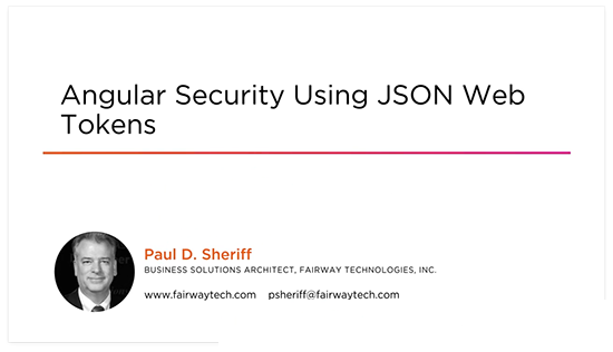 Angular Security Using JSON Web Tokens