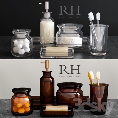 RH / PHARMACY ACCESSORIES AMBER GLASS