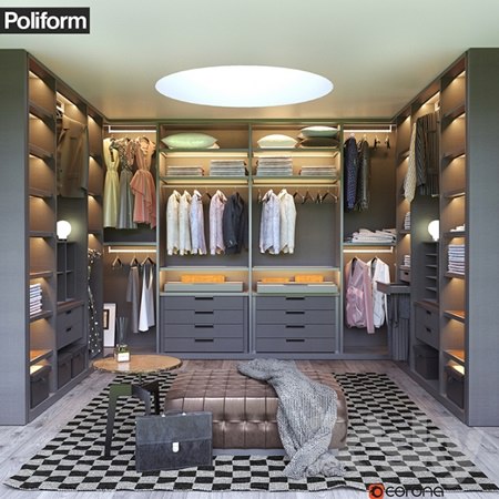 Poliform SENZAFINE walk-in closet