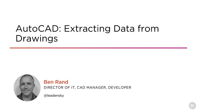 AutoCAD: Extracting Data from Drawings