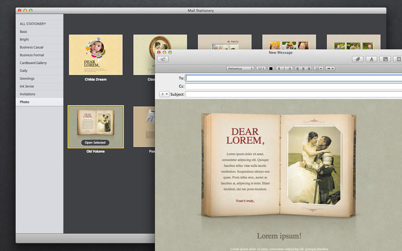 Mail Stationery – Stationery for Mail 3.0 MacOSX