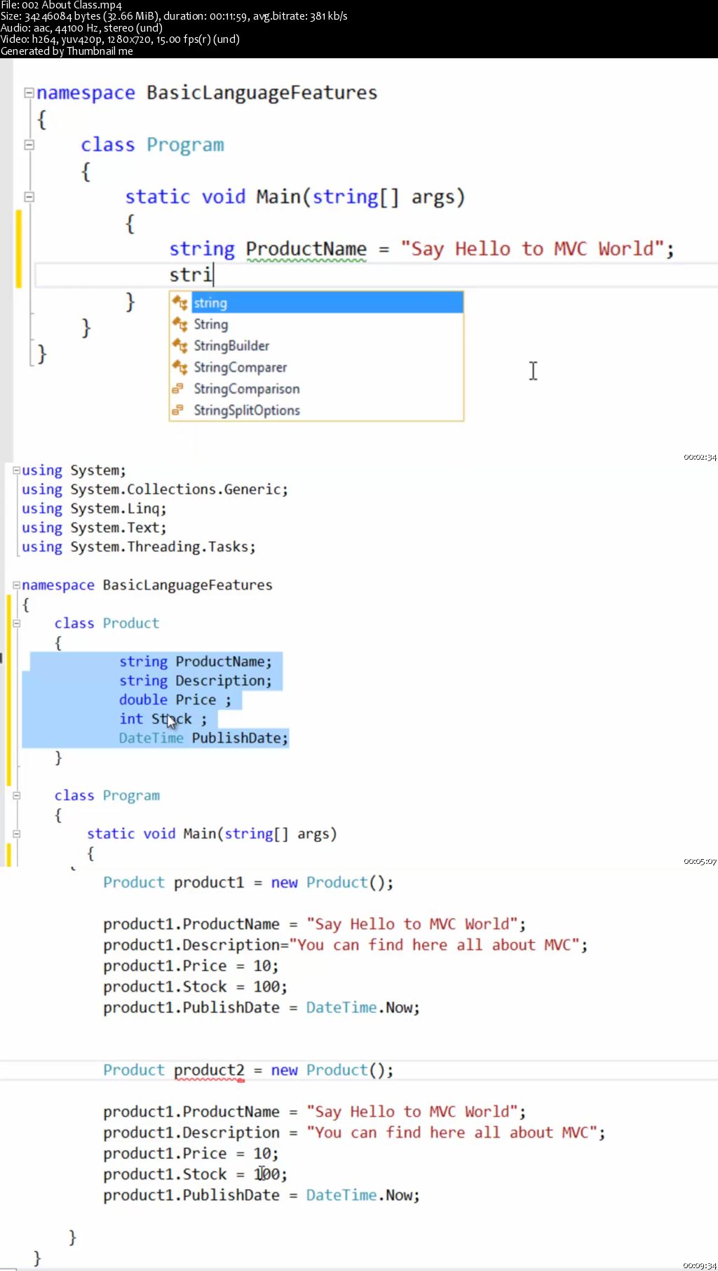 Web Programming Course : Asp.Net MVC