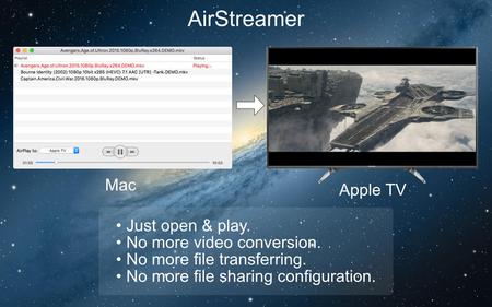 AirStreamer – for Apple TV 1.4 MacOSX