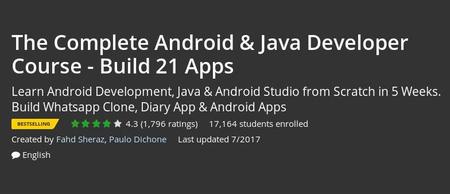 The Complete Android & Java Developer Course – Build 21 Apps