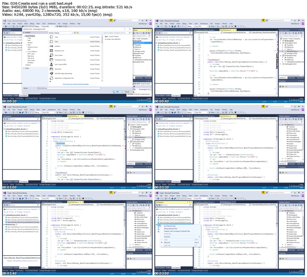 Lynda - Visual Studio Essential Training: 09 Unit Tests (updated Aug 29, 2017)