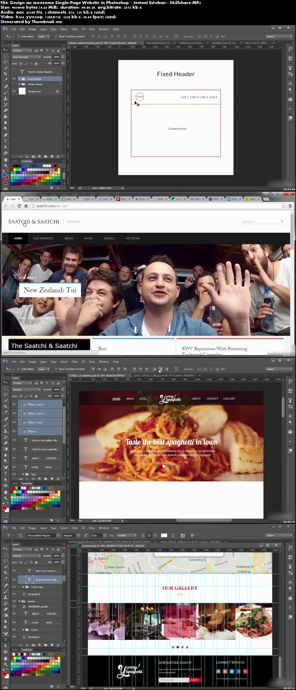 Design an awesome Single-Page Website in Photoshop